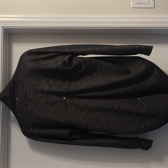 Seductions Cowl neck dark Gray cozy 95% cotton Cardigan - Picture 3 of 4